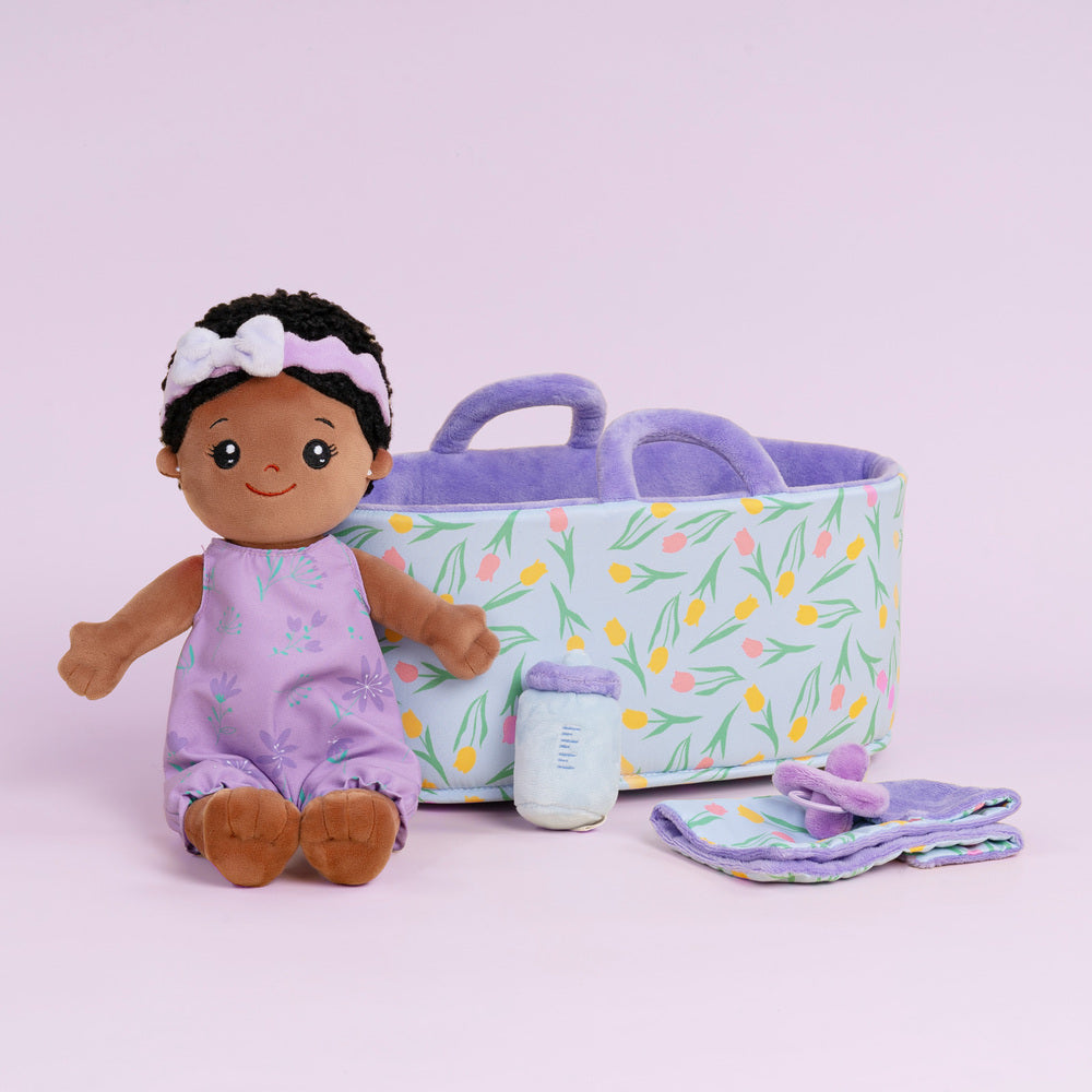 Personalized Dress-up Plush Mini Baby Girl Doll Gift Set