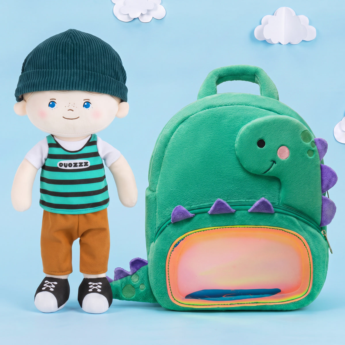 Personalized Blue Eyes & Freckle Face Boy Doll