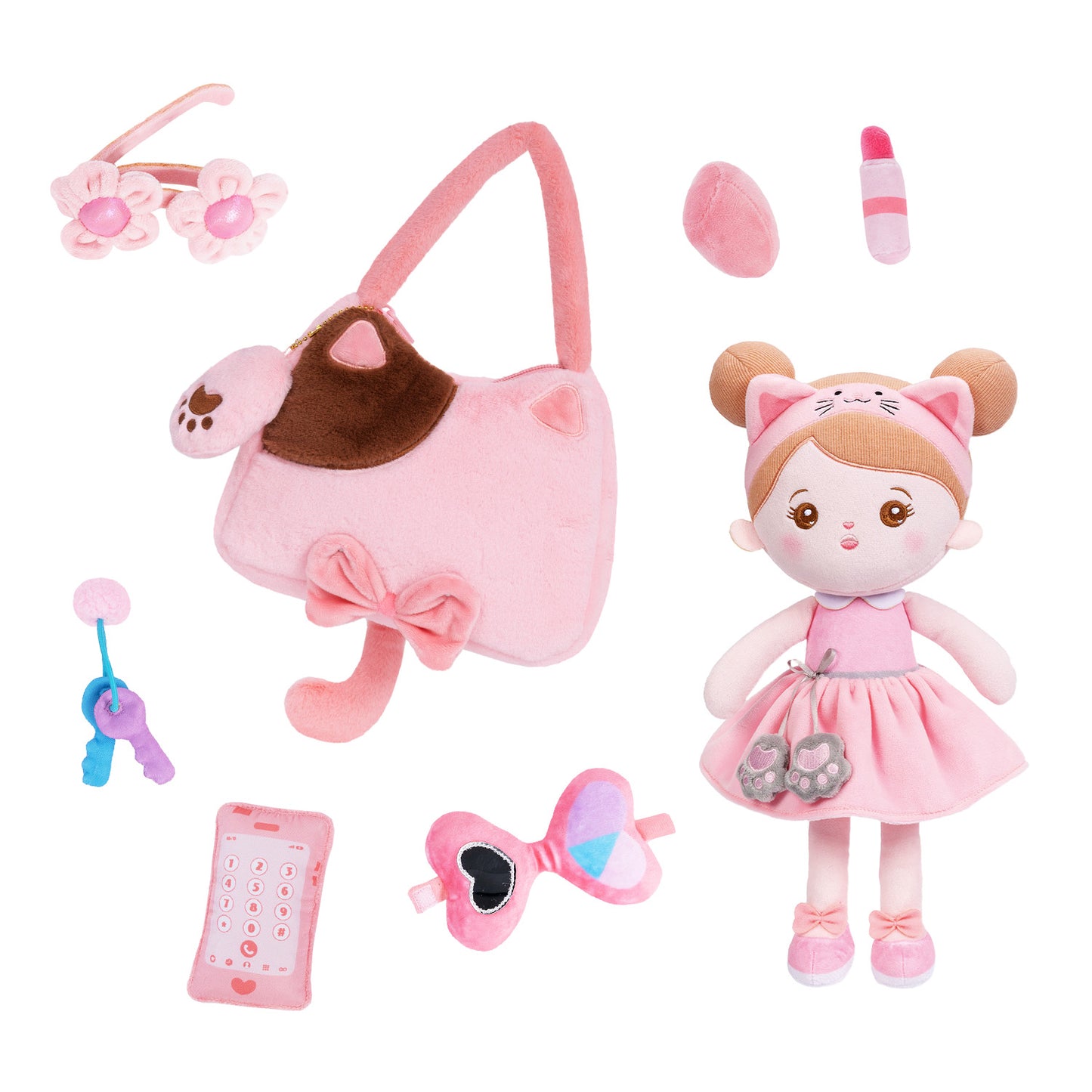 Personalized Baby's First Purse Plush Playset Sensory Toy Gift Set
