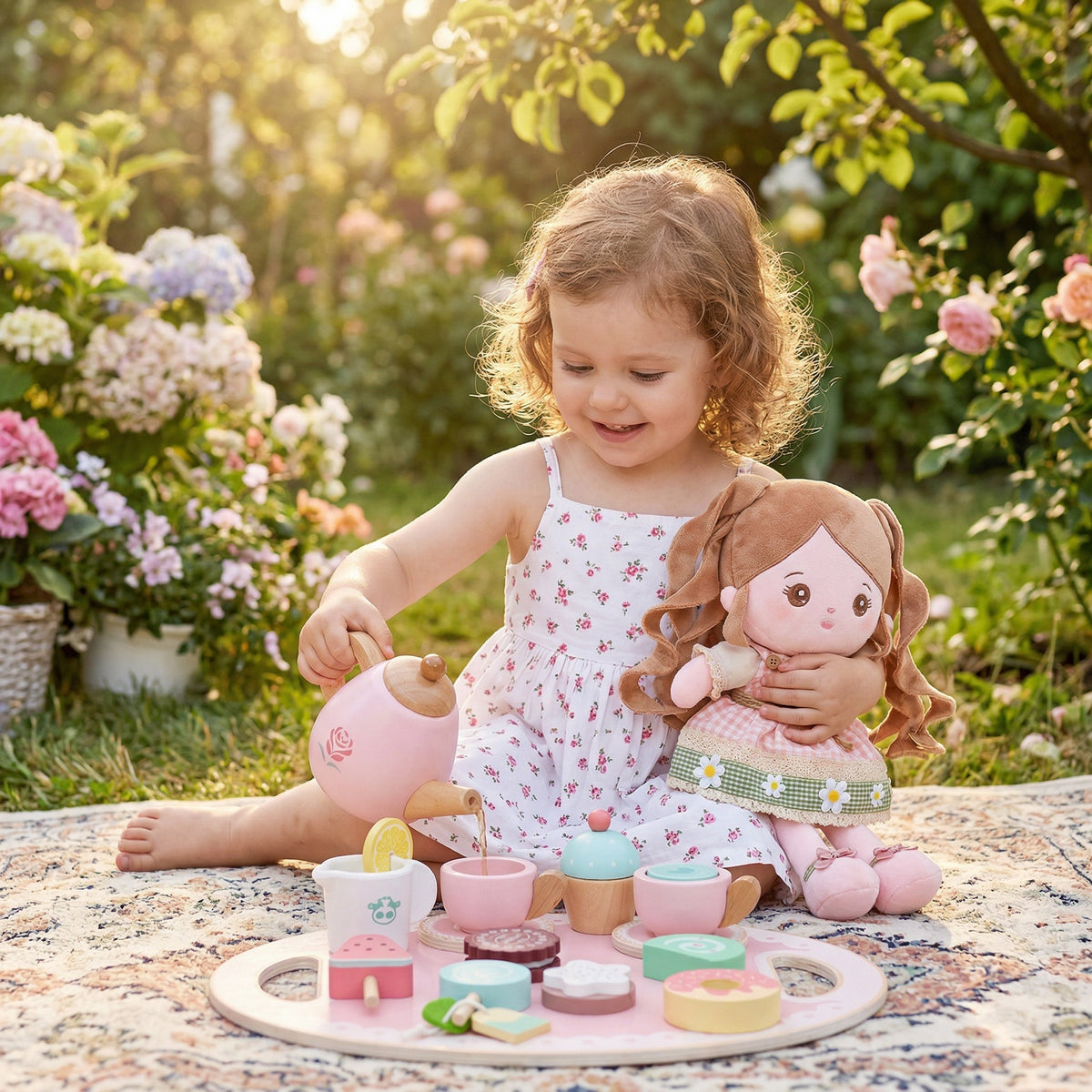 Personalized Pastoral Style Plush Baby Doll