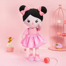 Load image into Gallery viewer, Personalized Abby Black Hair Girl Doll - Pink &amp; Red