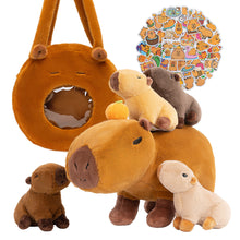 Load image into Gallery viewer, Capybara Family with 4 Babies Plush Playset Animals Stuffed Gift Set