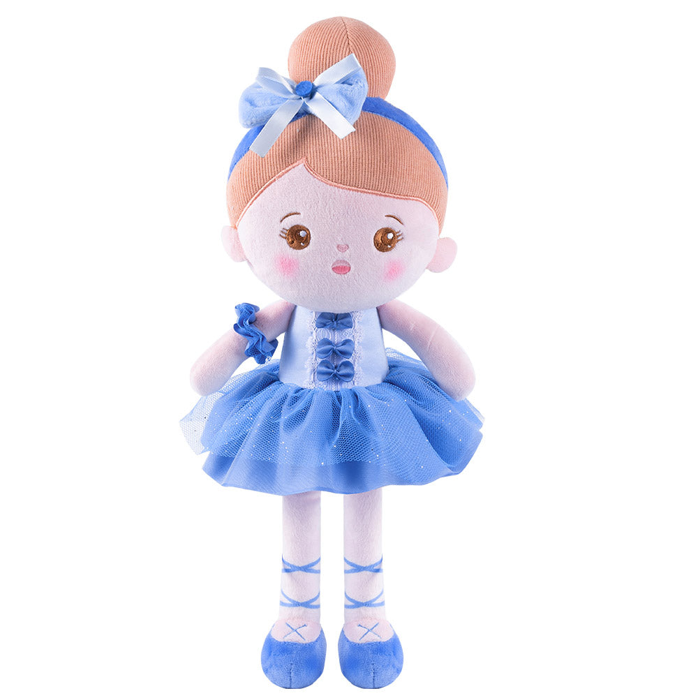 Personalized Ballerina Princess Plush Doll - Blue & Pink