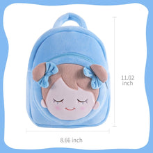 Load image into Gallery viewer, Personalized Abby Blue Girl Plush Doll and Backpack