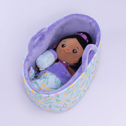 Personalized Plush Doll with Bassinet Accessories