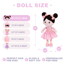 Load image into Gallery viewer, Personalized Pink Black Hair Baby Doll