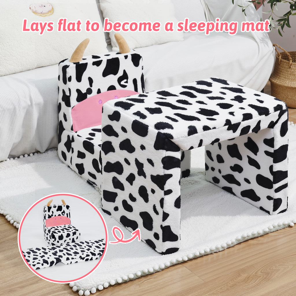 2 In 1 Cute Animal Cow Children Sofa