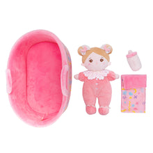 Load image into Gallery viewer, Personalized Pink Mini Plush Rag Baby Doll &amp; Gift Set