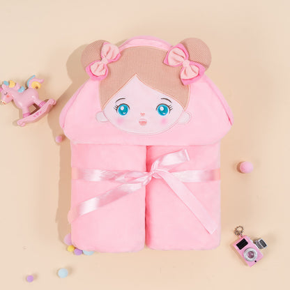 Personalized Ultra-soft Baby Hooded Blanket for Blue Eyes Baby