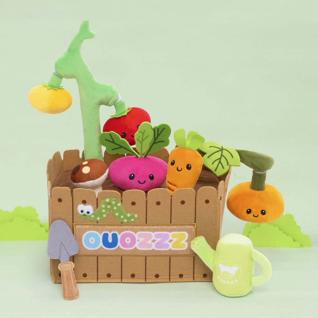 Personalized Baby's First Vegetable Garden Plush Playset Toy Gift Set