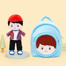 Load image into Gallery viewer, Personalized Plaid Jacket Plush Baby Boy Doll
