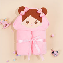 Load image into Gallery viewer, Personalized Ultra-soft Baby Hooded Blanket for Brown Skin Tone Baby