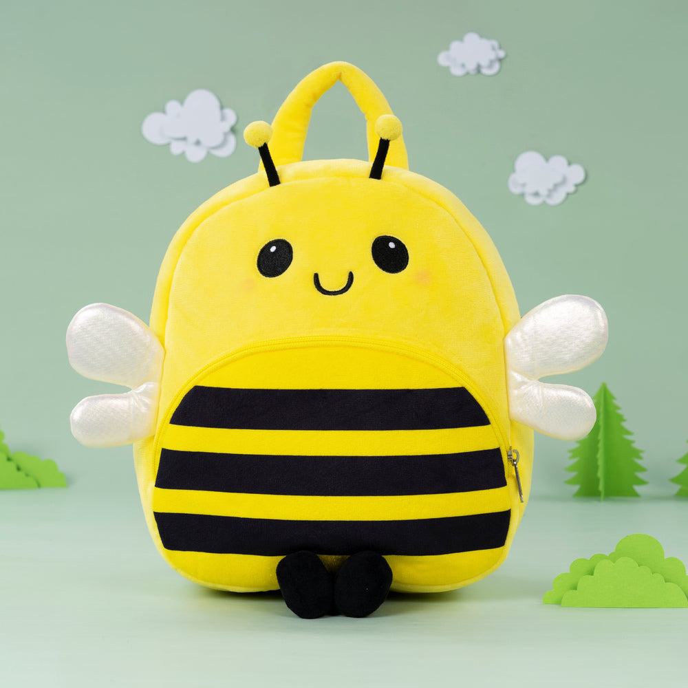Personalized Yellow Bee Plush Backpack