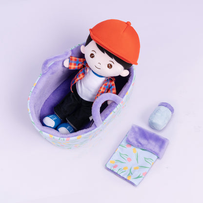 Personalized Plush Doll with Bassinet Accessories