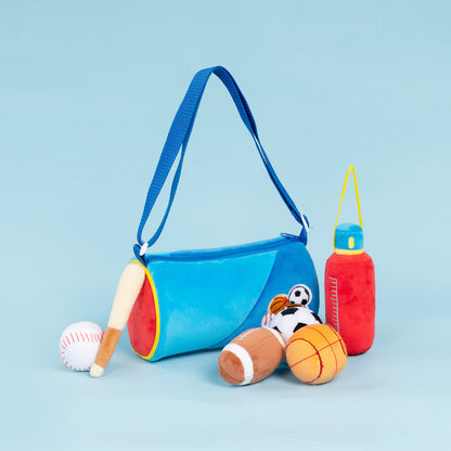 Personalized Baby's First Sports Bag Plush Playset Sensory Toys Set