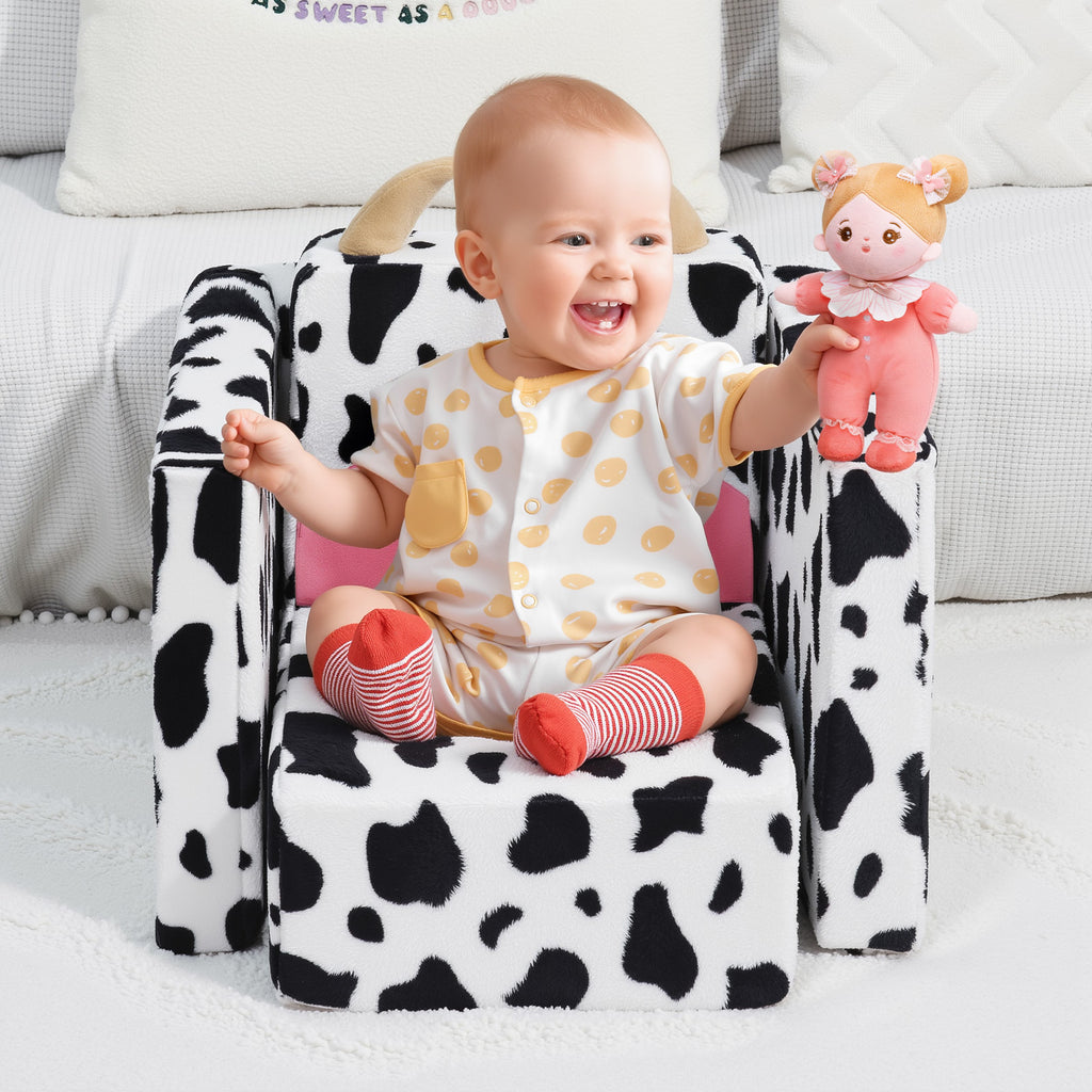 2 In 1 Cute Animal Cow Children Sofa