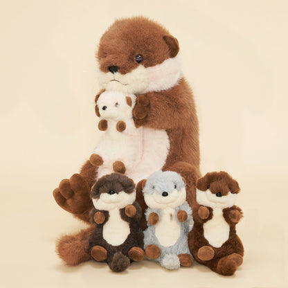 Otter Plush Stuffed Animal with 4 Babies