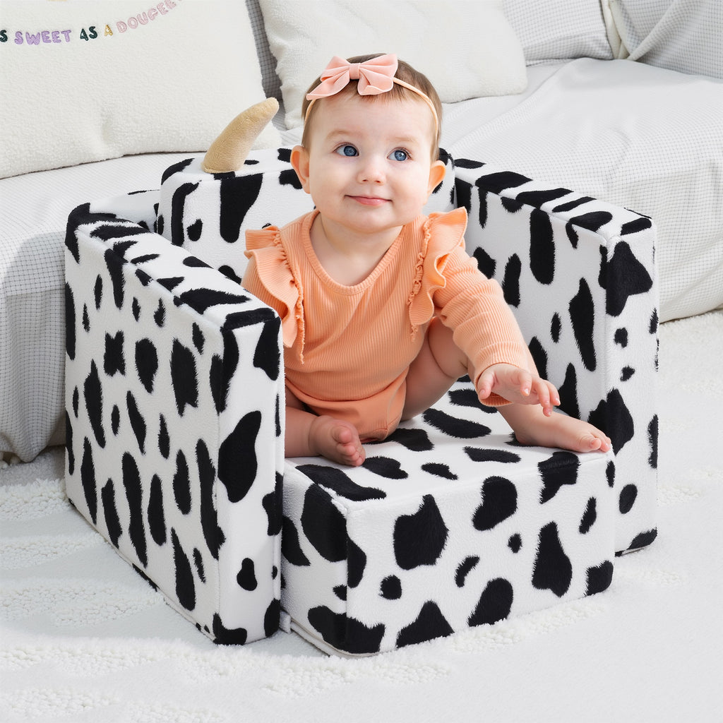 2 In 1 Cute Animal Cow Children Sofa