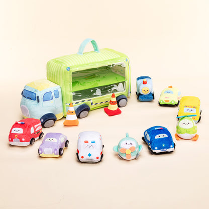 Personalized Baby's First Car Sensory Toy Plush Playset