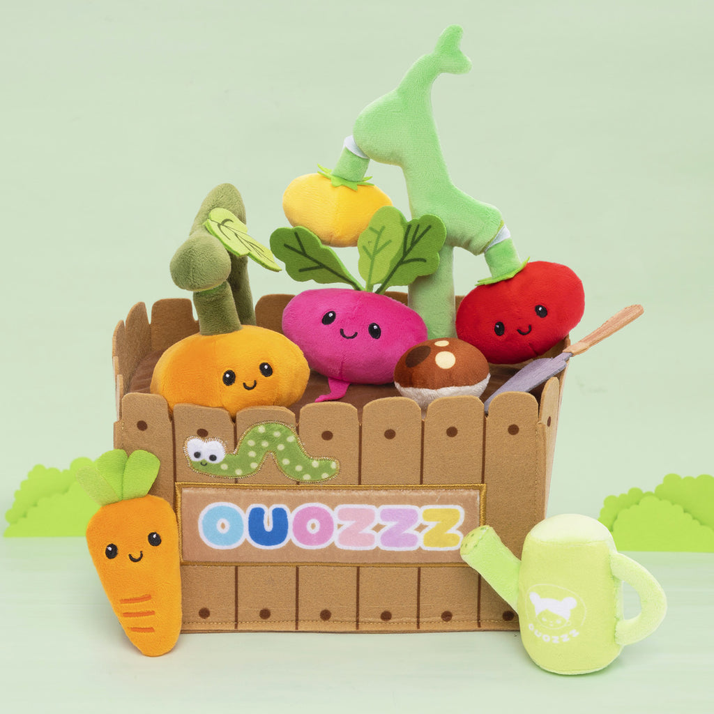 Personalized Baby's First Vegetable Garden Plush Playset Toy Gift Set