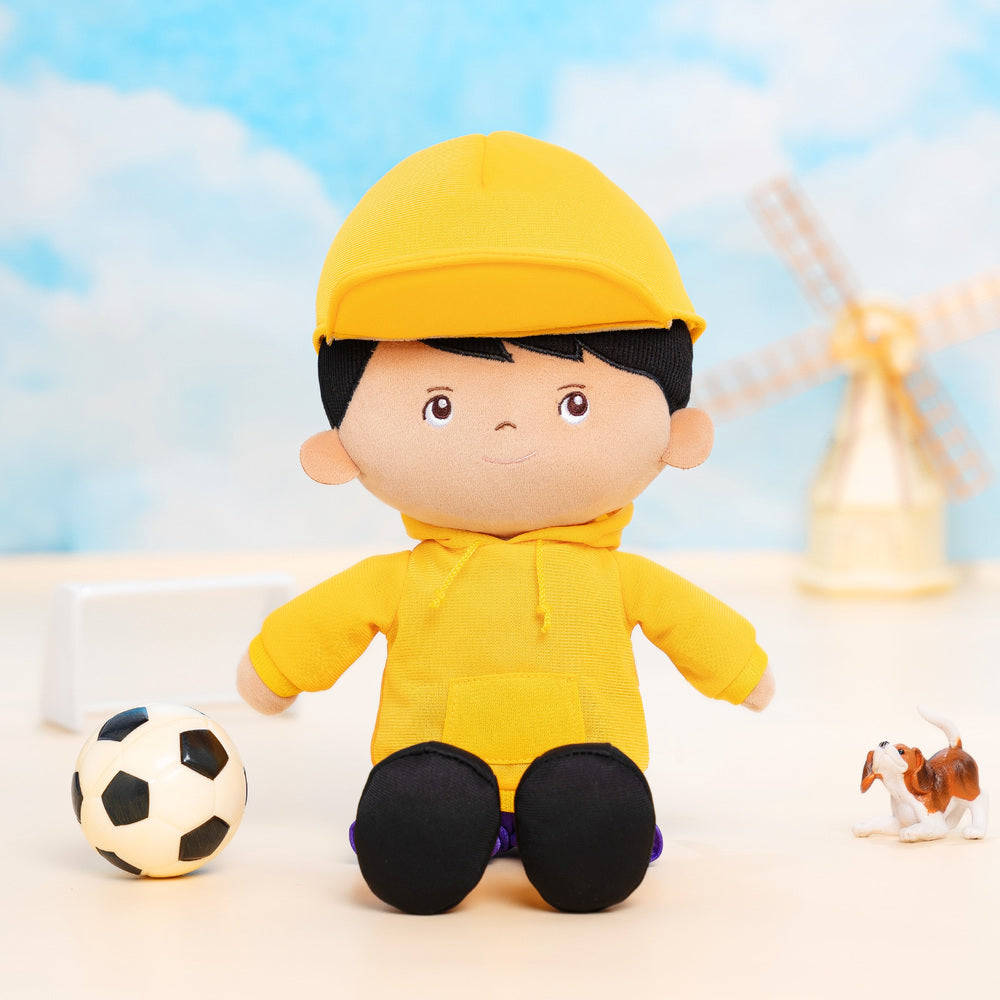 Personalized Brown Skin Tone Hip-hop Plush Boy Doll