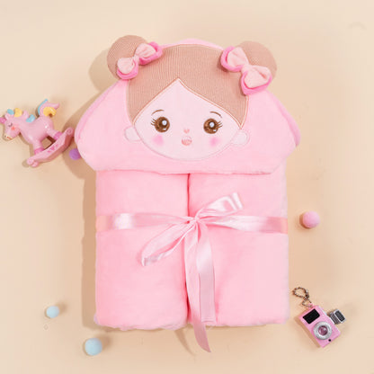 Personalized Ultra-soft Baby Hooded Blanket for Light Skin Tone Baby