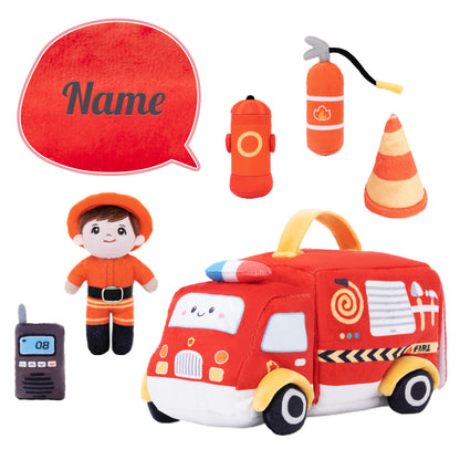 Personalized Plush Playset Sensory Toy Kit - 9 Themes