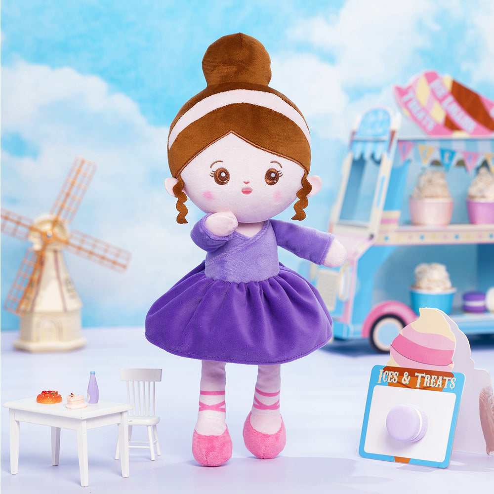 Personalized Purple Ballet Plush Girl Doll