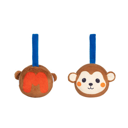 26 Single Alphabet Plush Pendant Stroller Crib Decor (Animal Print on Back)
