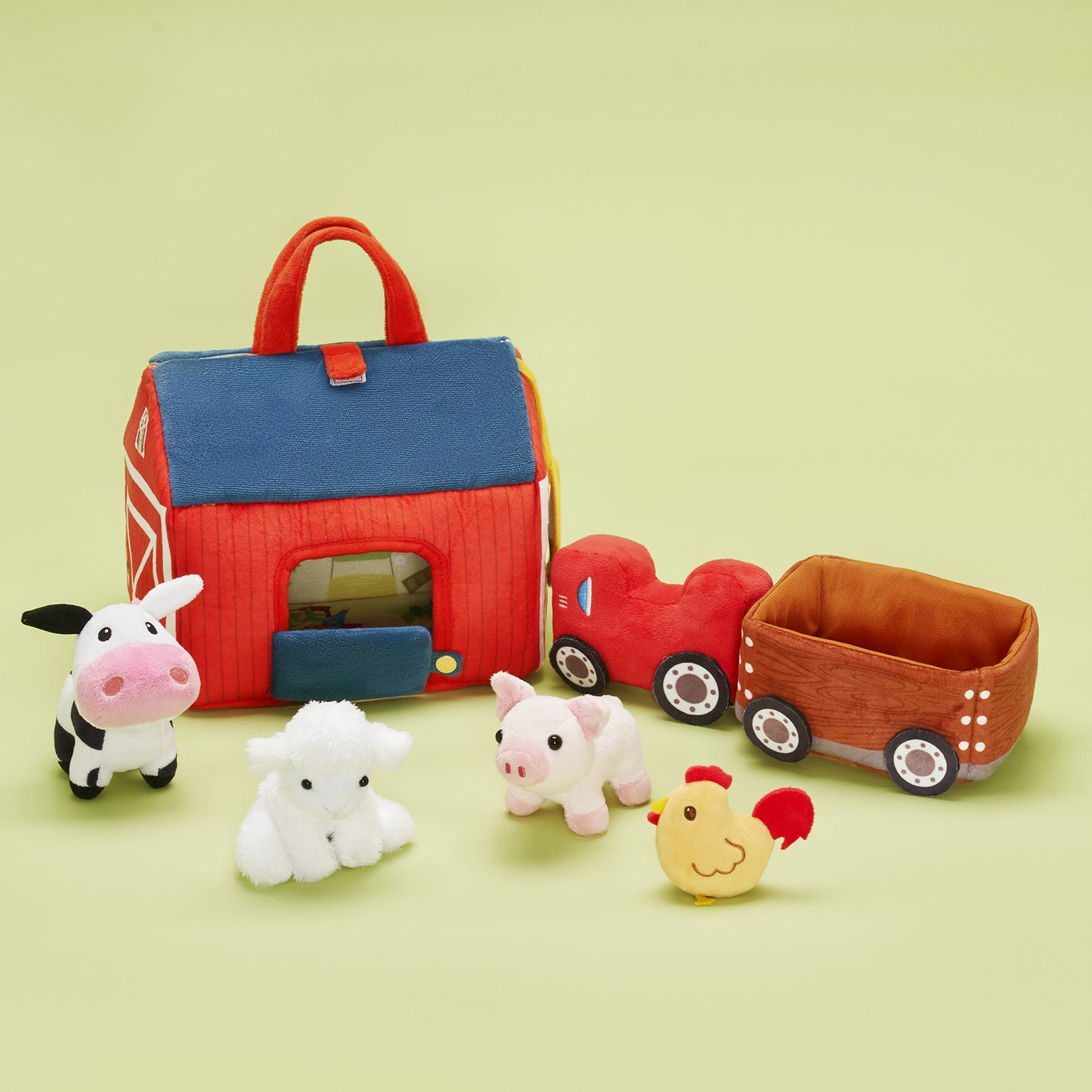 Personalised Baby's First Animal Farm Plush Toy Set