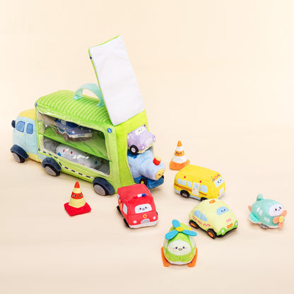Personalized Baby's First Car Sensory Toy Plush Playset