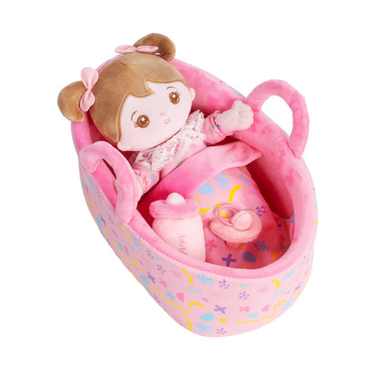 Personalized Plush Doll with Bassinet Accessories