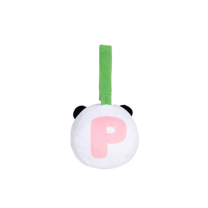 26 Single Alphabet Plush Pendant Stroller Crib Decor (Animal Print on Back)