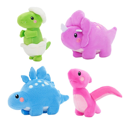 Pink T Rex Dinosaur Plush Toy with Babies, with Crossbody Strap