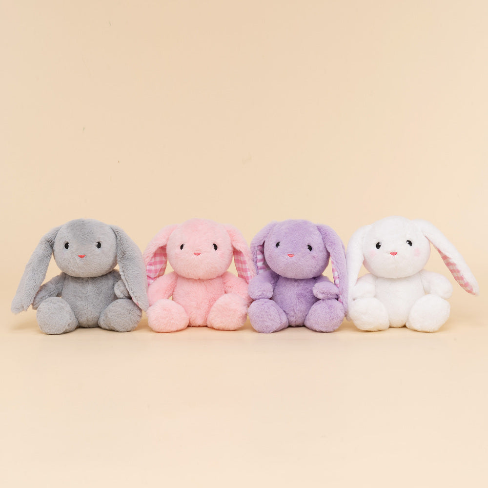 Rabbit Family with 4 Babies Plush Playset Animals Stuffed Gift Set for Toddler