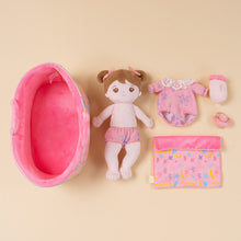 Load image into Gallery viewer, Personalized Pink Plush Mini Baby Girl Doll  With Changeable Outfit