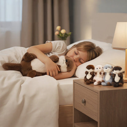Otter Plush Stuffed Animal with 4 Babies