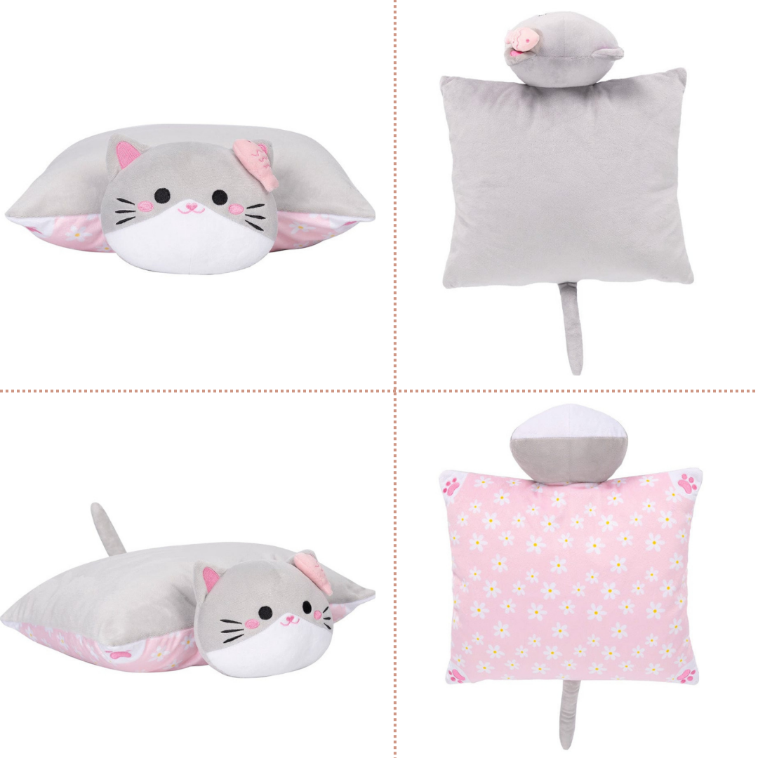 Personalized Plush Cat Nest Toy Set with 5 Stuffed Kittens