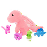 Dinosaur Family Plush Toy With 4 Baby Dinosaurs ,Can Be Used As A Crossbody Bag