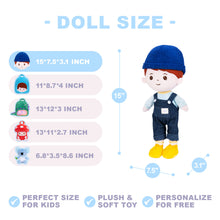Load image into Gallery viewer, Personalized Boy Doll + Optional Backpack