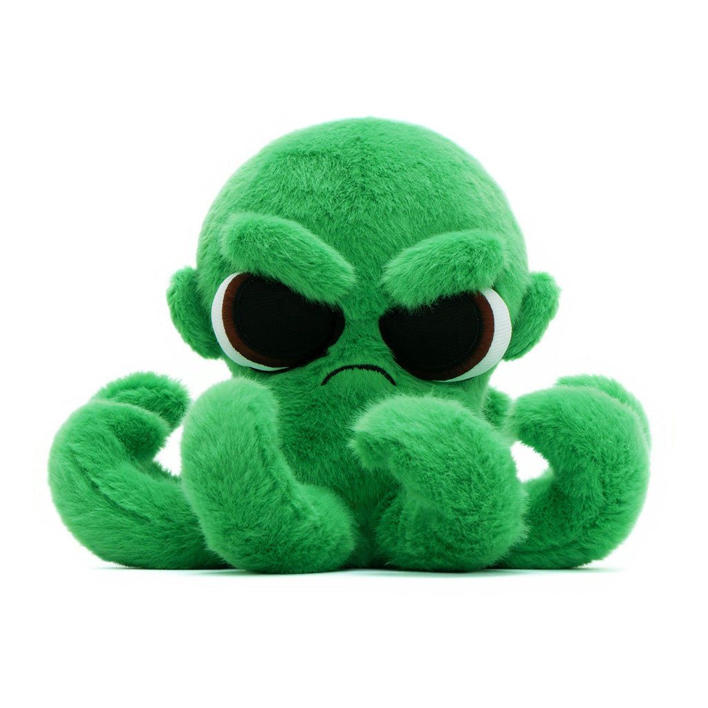 Soft Fur Green Octopus Plush Stuffed Animal Toy 7.5 Inch