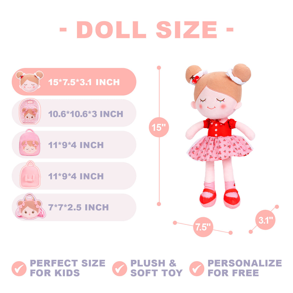 Personalized Red Cherry Doll