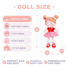 Load image into Gallery viewer, Personalized Iris Red Cherry Girl Doll + Backpack