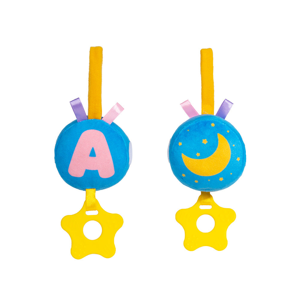 26 Single Alphabet Plush Pendant Stroller Crib Decor (Animal Print on Back)