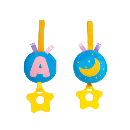 26 Single Alphabet Plush Pendant Stroller Crib Decor (Animal Print on Back)