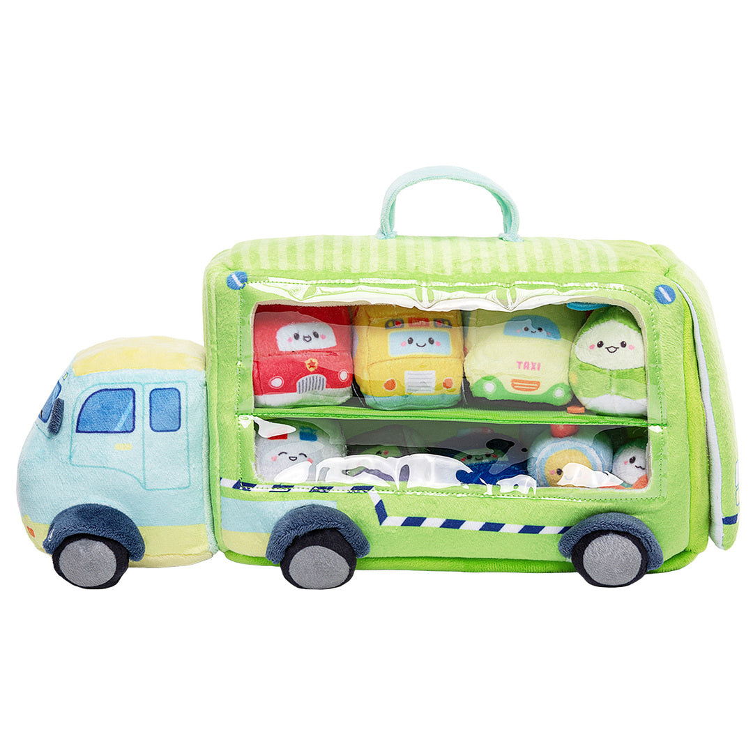 Personalized Baby's First Car Sensory Toy Plush Playset