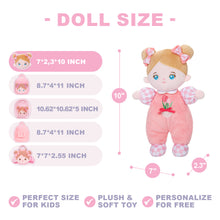 Load image into Gallery viewer, Personalized Blue Eyes Mini Plush Baby Girl Doll