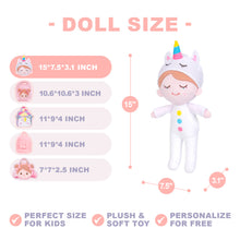 Load image into Gallery viewer, Personalized White Unicorn Pajamas Boy Doll