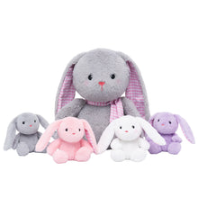 Load image into Gallery viewer, Rabbit Family with 4 Babies Plush Playset Animals Stuffed Gift Set for Toddler
