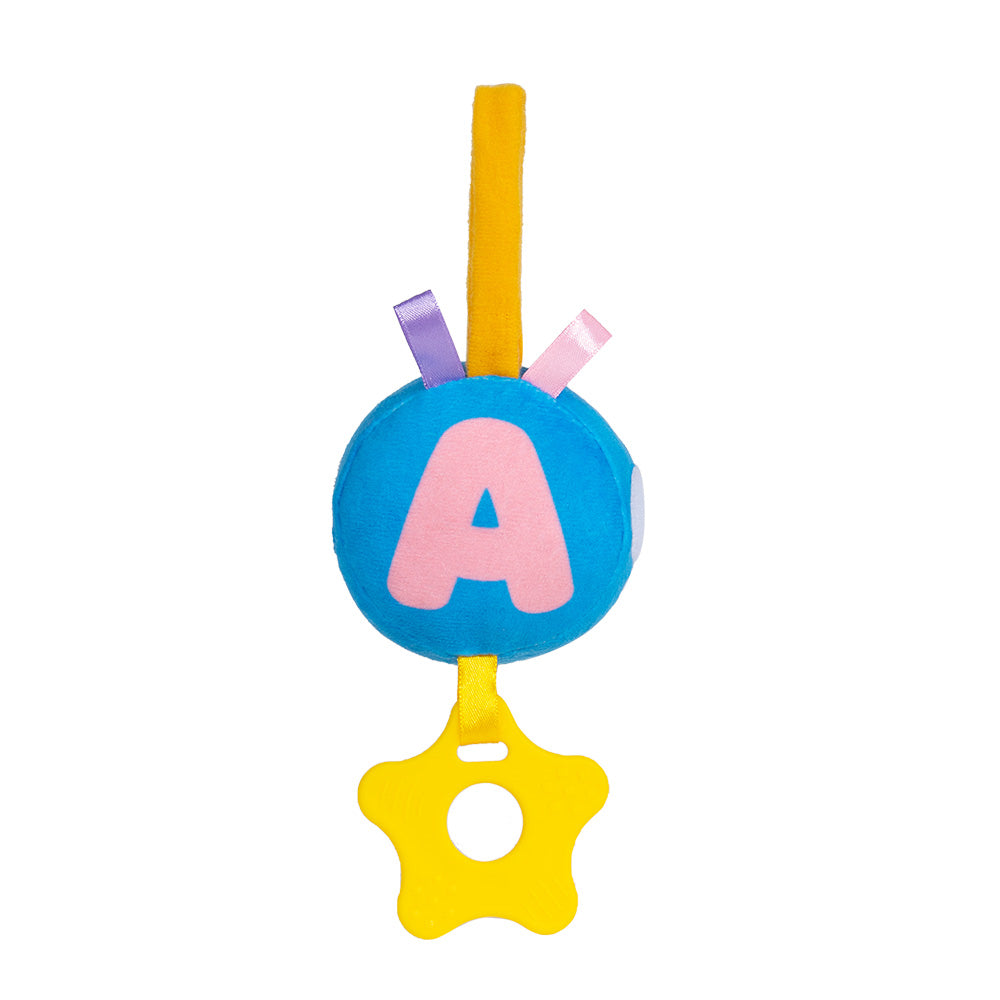 26 Single Alphabet Plush Pendant Stroller Crib Decor (Animal Print on Back)